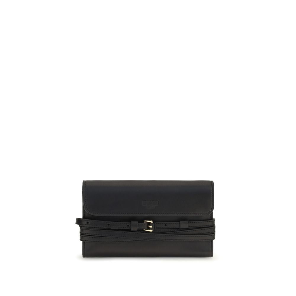 Moschino Black Goatskin Shoulder Bag